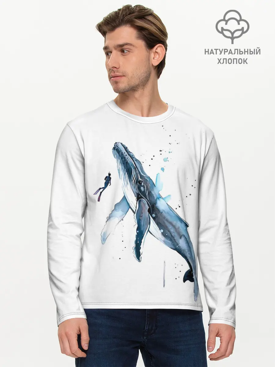 Мужской лонгслив базовый / кит (P007_P004ooo2930869, P004ooo2930869)
