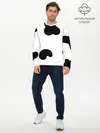 Мужской лонгслив базовый / Cow print (P007_P004ooo2931265, P004ooo2931265)