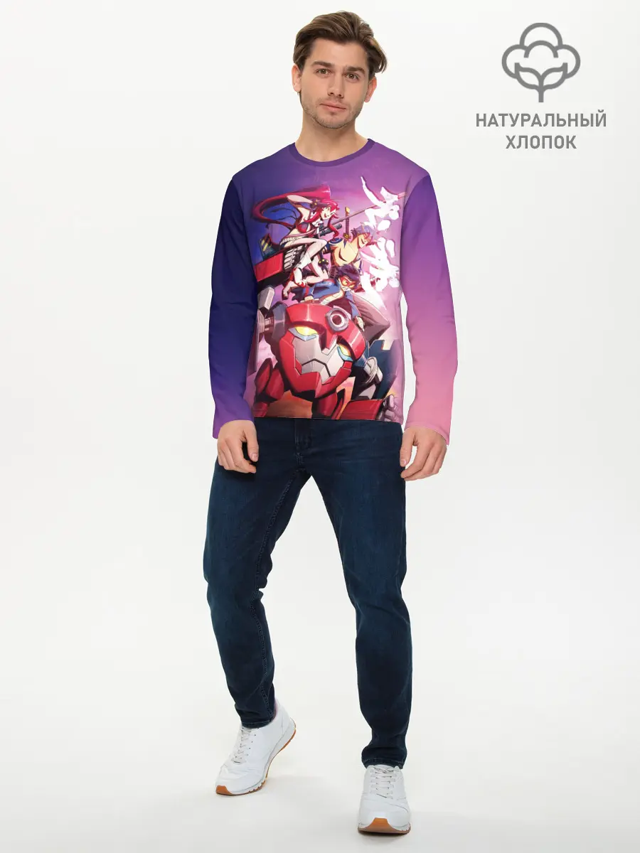 Мужской лонгслив базовый / Gurren Lagann (P007_P004ooo2931051, P004ooo2931051)