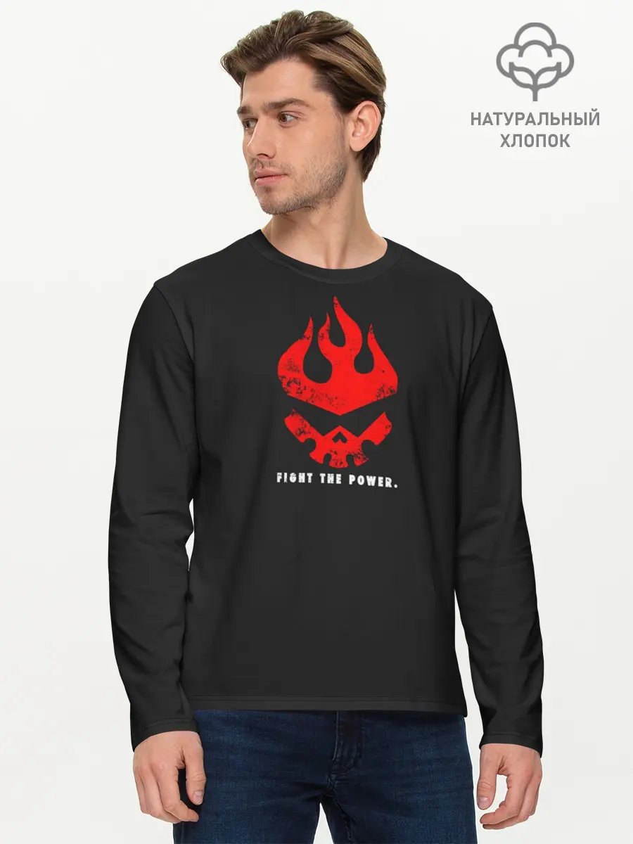 Мужской лонгслив базовый / Fight the power (P007_P004ooo2931589, P004ooo2931589)
