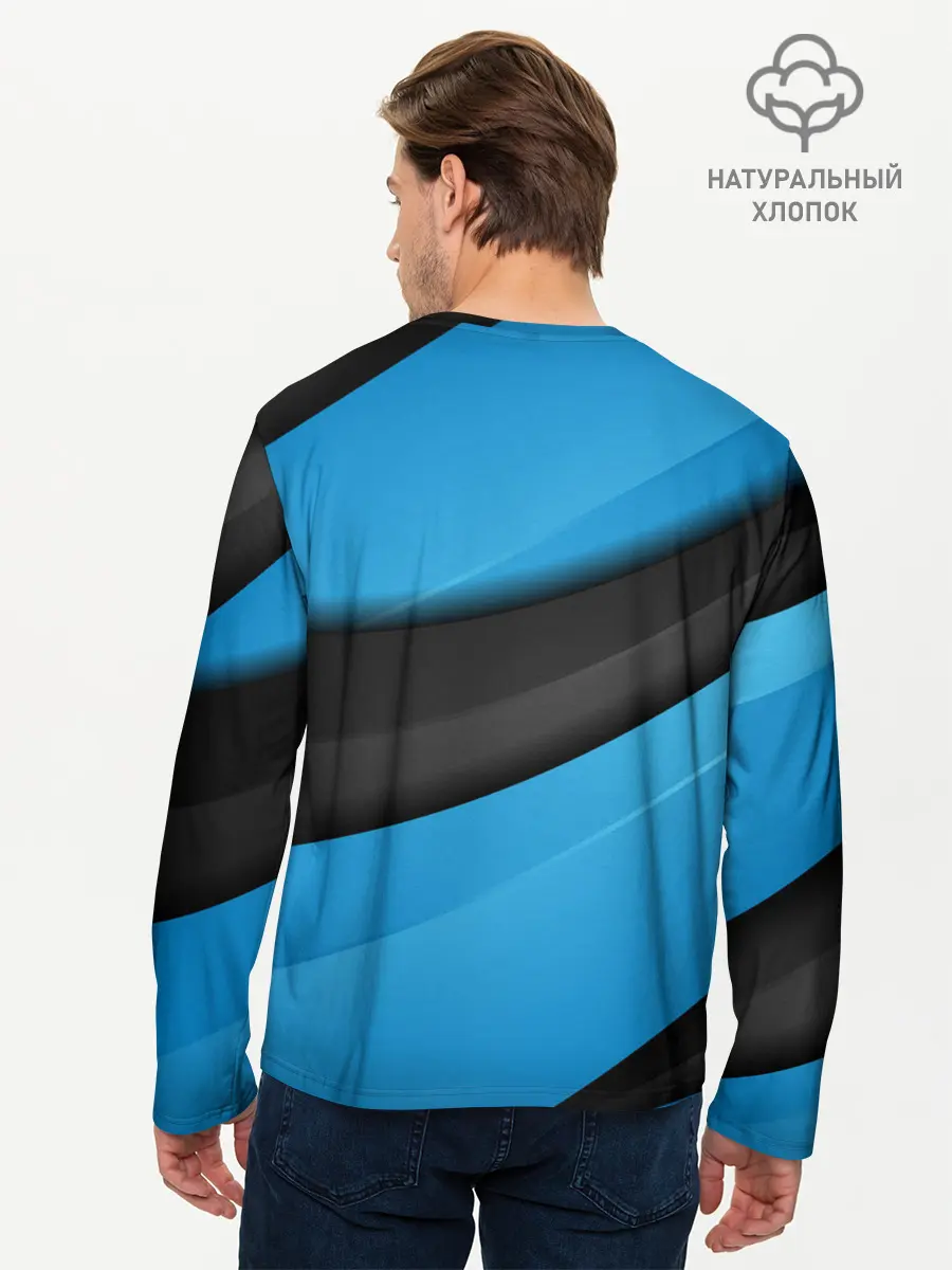 Мужской лонгслив базовый / Blue Sport Style (P007_P004ooo2931789, P004ooo2931789)