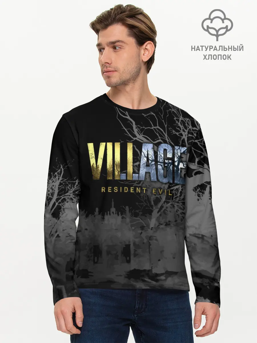 Мужской лонгслив базовый / Resident Evil Village (P007_P004ooo2932547, P004ooo2932547)