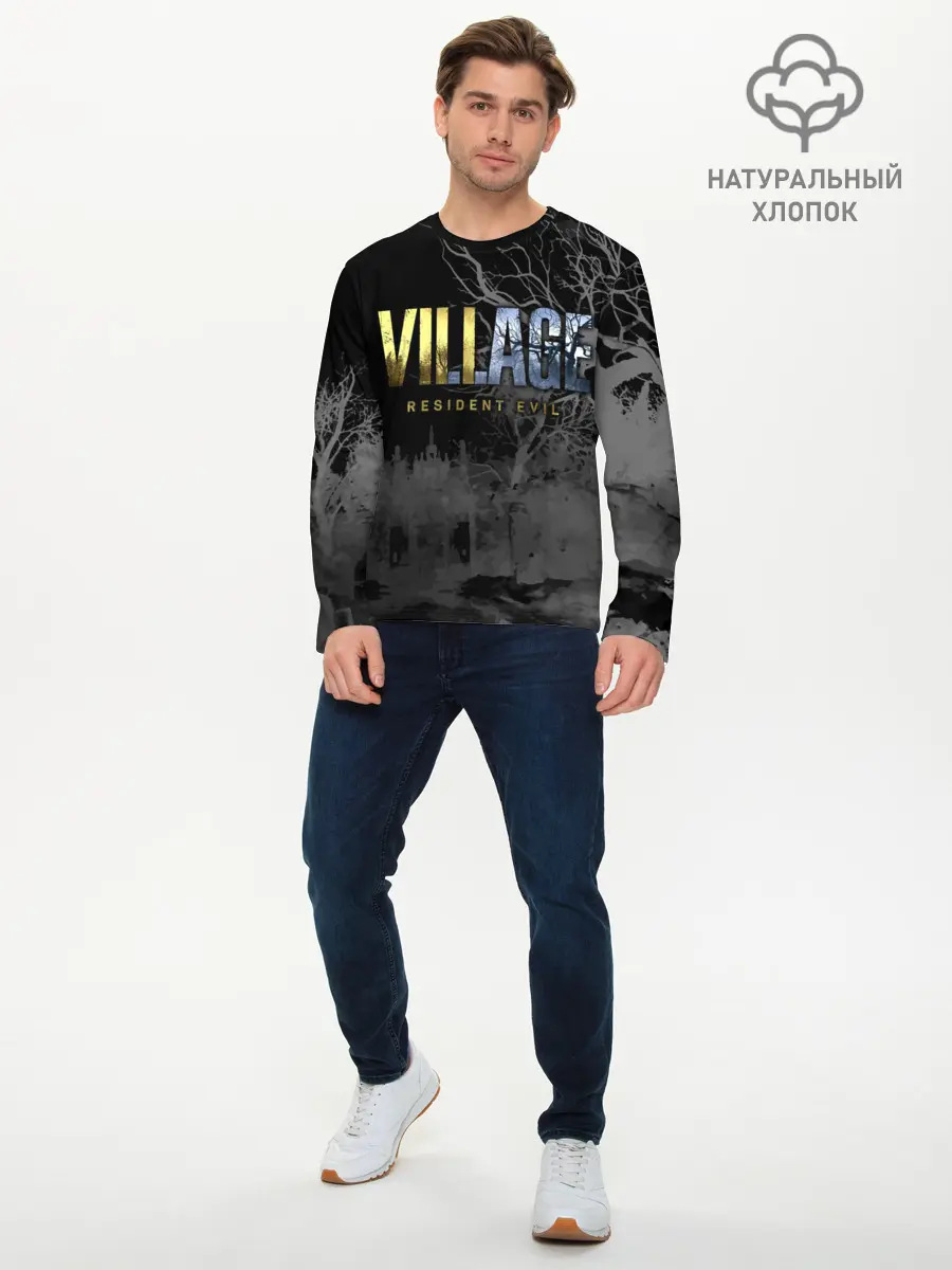 Мужской лонгслив базовый / Resident Evil Village (P007_P004ooo2932547, P004ooo2932547)