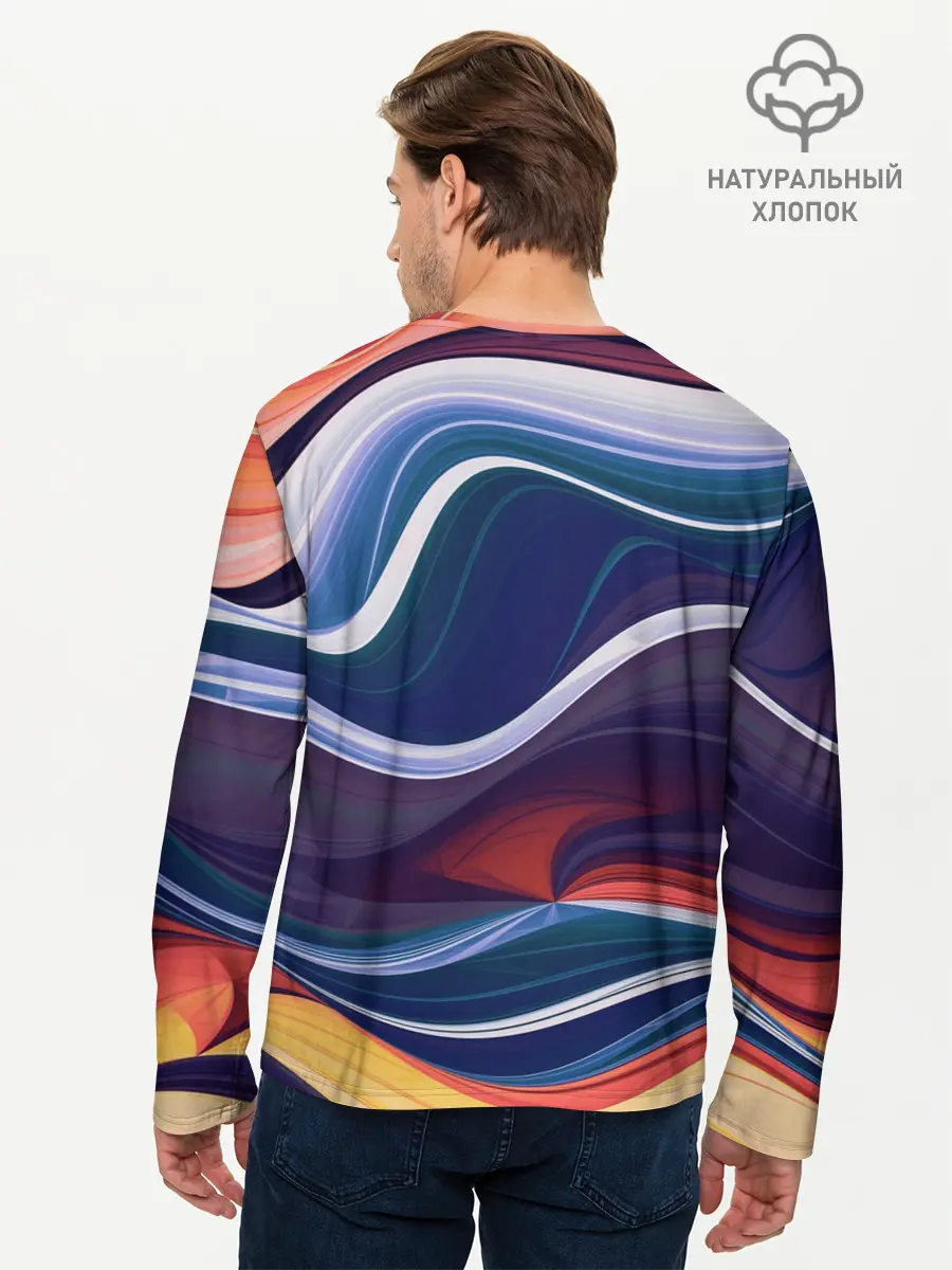 Мужской лонгслив базовый / Colored lines (P007_P004ooo2932583, P004ooo2932583)