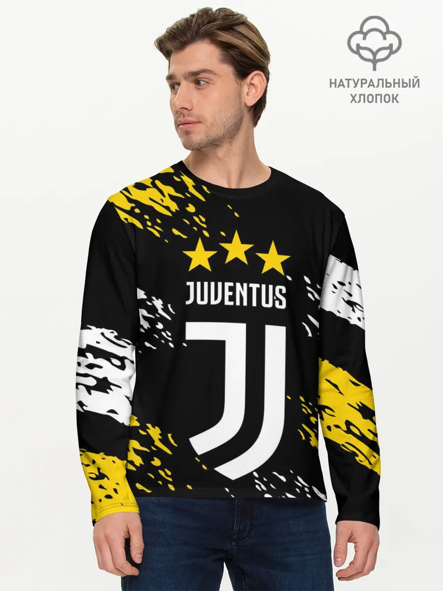 Мужской лонгслив базовый / JUVENTUS / ЮВЕНТУС / КРАСКА (P007_P004ooo2933481, P004ooo2933481)