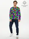 Мужской лонгслив базовый / Неоновый папоротник (P007_P004ooo2934359, P004ooo2934359)