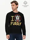 Мужской лонгслив базовый / I love furry (P007_P004ooo2934499, P004ooo2934499)