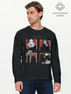 Мужской лонгслив базовый / BLACKPINK | Red and black (P007_P004ooo2934409, P004ooo2934409)