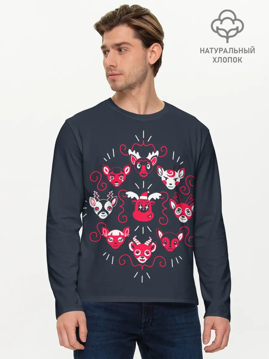 Мужской лонгслив базовый / Animal Crossing | Deer (P007_P004ooo2935573, P004ooo2935573)
