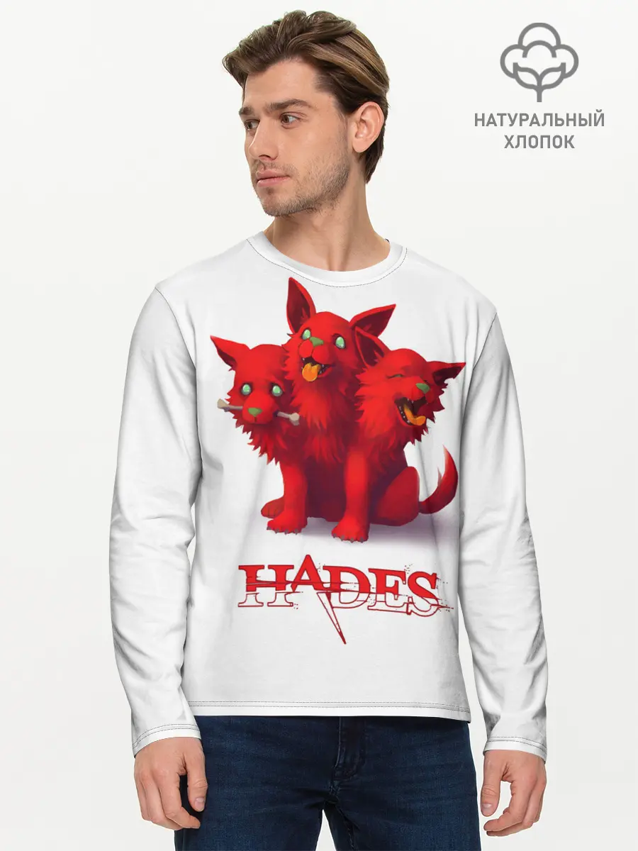 Мужской лонгслив базовый / Hades wolf (P007_P004ooo2936733, P004ooo2936733)