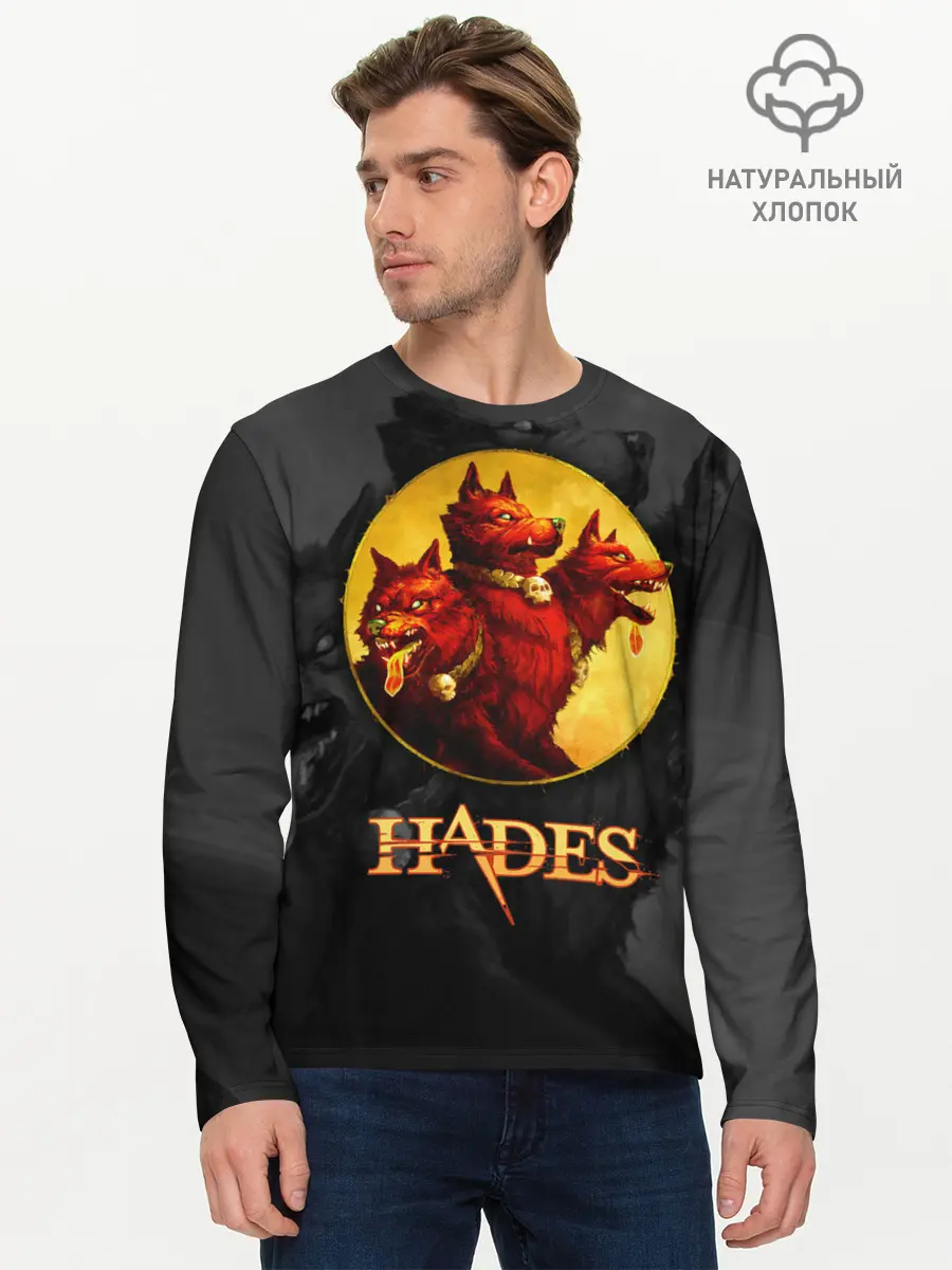 Мужской лонгслив базовый / Hades wolf (P007_P004ooo2936741, P004ooo2936741)