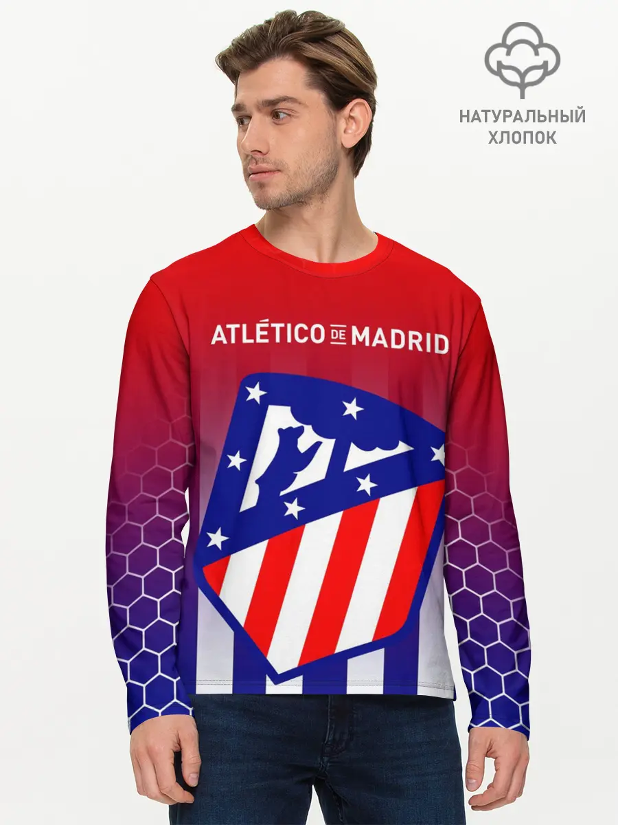 Мужской лонгслив базовый / ATLETICO DE MADRID / АТЛЕТИКО (P007_P004ooo2936477, P004ooo2936477)