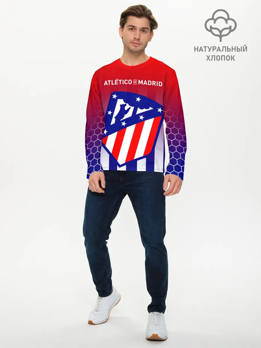Мужской лонгслив базовый / ATLETICO DE MADRID / АТЛЕТИКО (P007_P004ooo2936477, P004ooo2936477)
