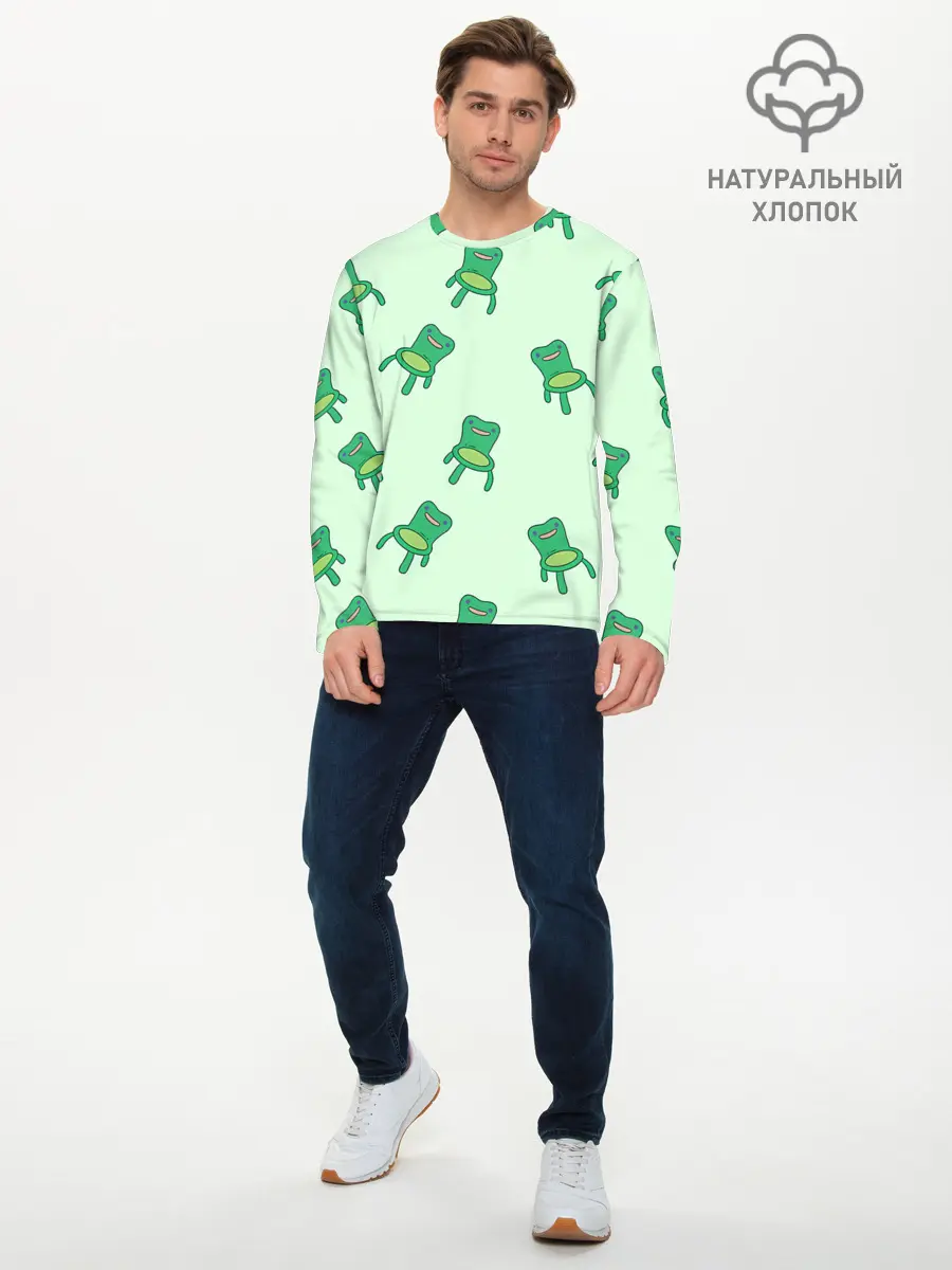 Мужской лонгслив базовый / Froggy crossing (P007_P004ooo2936545, P004ooo2936545)