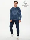 Мужской лонгслив базовый / Текстура аллигатора (P007_P004ooo2937457, P004ooo2937457)