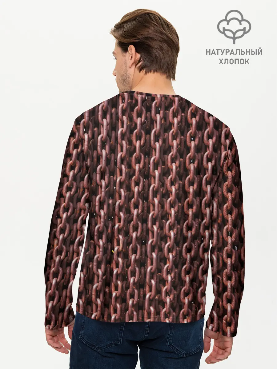 Мужской лонгслив базовый / Цепи (P007_P004ooo2937841, P004ooo2937841)