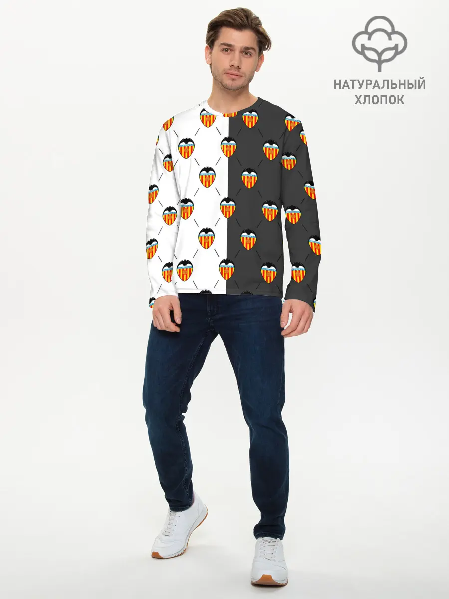 Мужской лонгслив базовый / FC VALENCIA / ФК ВАЛЕНСИЯ (P007_P004ooo2938133, P004ooo2938133)