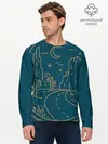 Мужской лонгслив базовый / КОСМИЧЕСКИЙ ПЕЙЗАЖ. ЗЕМЛЯ (P007_P004ooo2938413, P004ooo2938413)