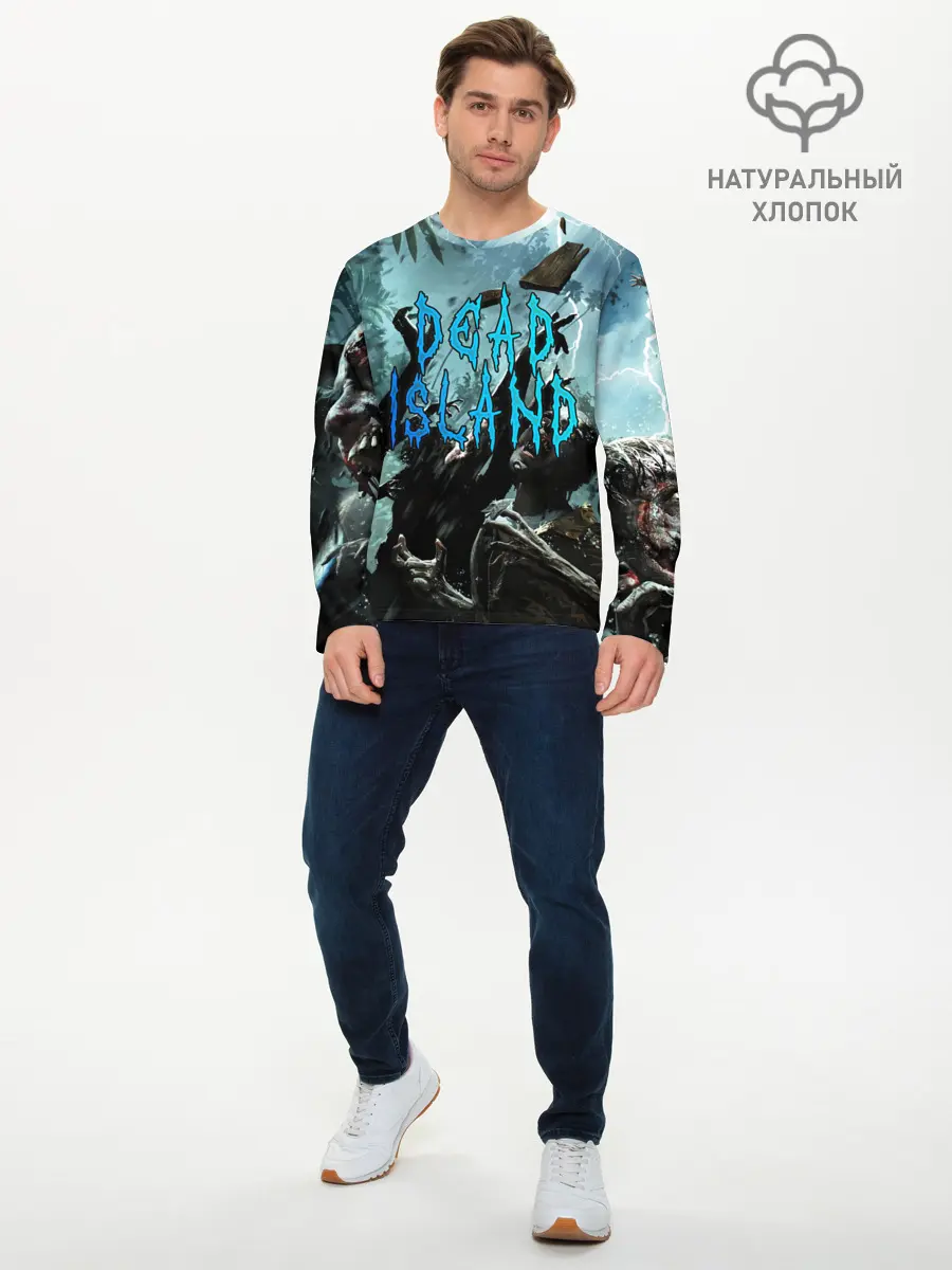 Мужской лонгслив базовый / Толпа зомби (P007_P004ooo2939387, P004ooo2939387)