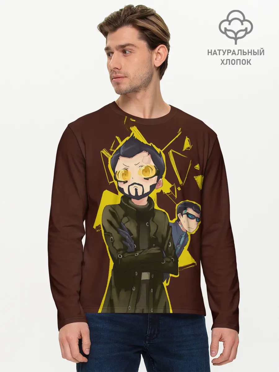 Мужской лонгслив базовый / Anime Adam Jensen (P007_P004ooo2939405, P004ooo2939405)