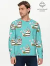 Мужской лонгслив базовый / Панда на рыбалке (P007_P004ooo2940245, P004ooo2940245)
