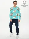Мужской лонгслив базовый / Панда на рыбалке (P007_P004ooo2940245, P004ooo2940245)