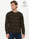 Мужской лонгслив базовый / Золотые руны акварелью (P007_P004ooo2941047, P004ooo2941047)