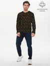 Мужской лонгслив базовый / Золотые руны акварелью (P007_P004ooo2941047, P004ooo2941047)