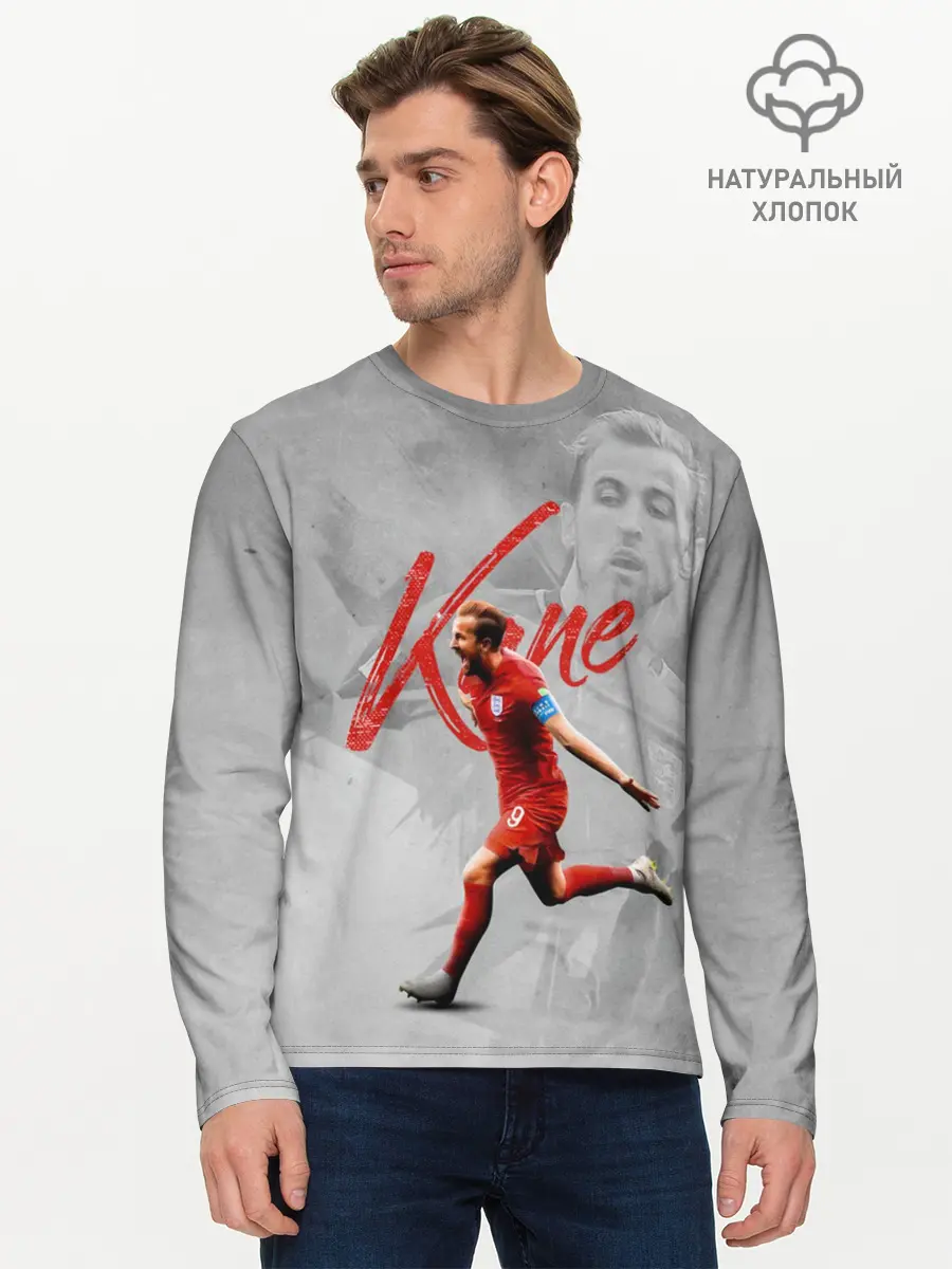 Мужской лонгслив базовый / Harry Kane footballer (P007_P004ooo2941579, P004ooo2941579)