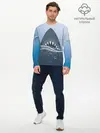 Мужской лонгслив базовый / Акула под водой (P007_P004ooo2941685, P004ooo2941685)