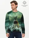 Мужской лонгслив базовый / Shark Attack | Акула атакует (P007_P004ooo2941787, P004ooo2941787)