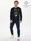 Мужской лонгслив базовый / Двигайся и не голодай (P007_P004ooo2941799, P004ooo2941799)