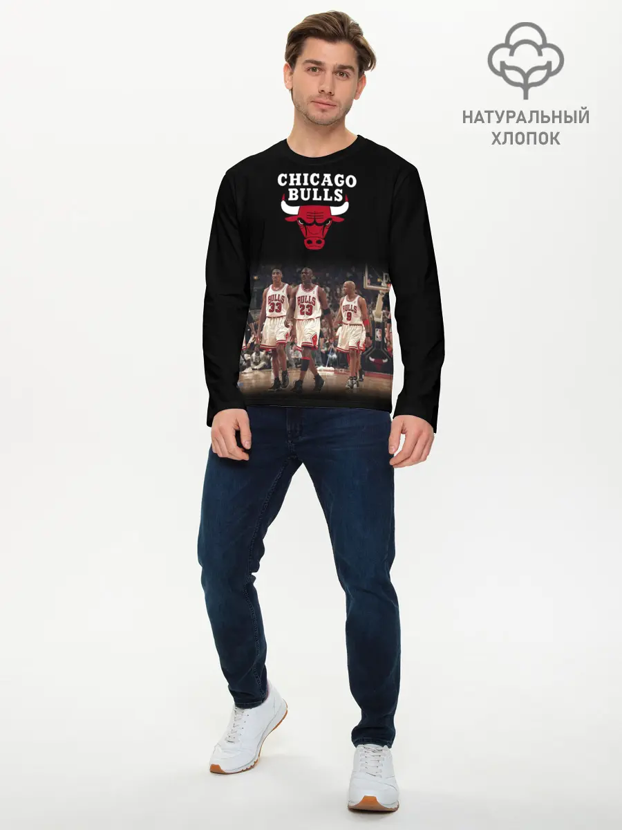 Мужской лонгслив базовый / CHICAGO BULLS [3] (P007_P004ooo2941847, P004ooo2941847)