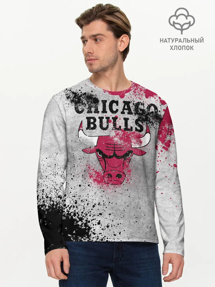 Мужской лонгслив базовый / CHICAGO BULLS [8] (P007_P004ooo2941873, P004ooo2941873)