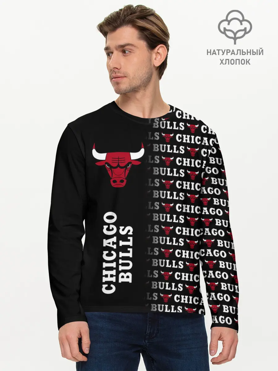 Мужской лонгслив базовый / CHICAGO BULLS [7] (P007_P004ooo2941875, P004ooo2941875)