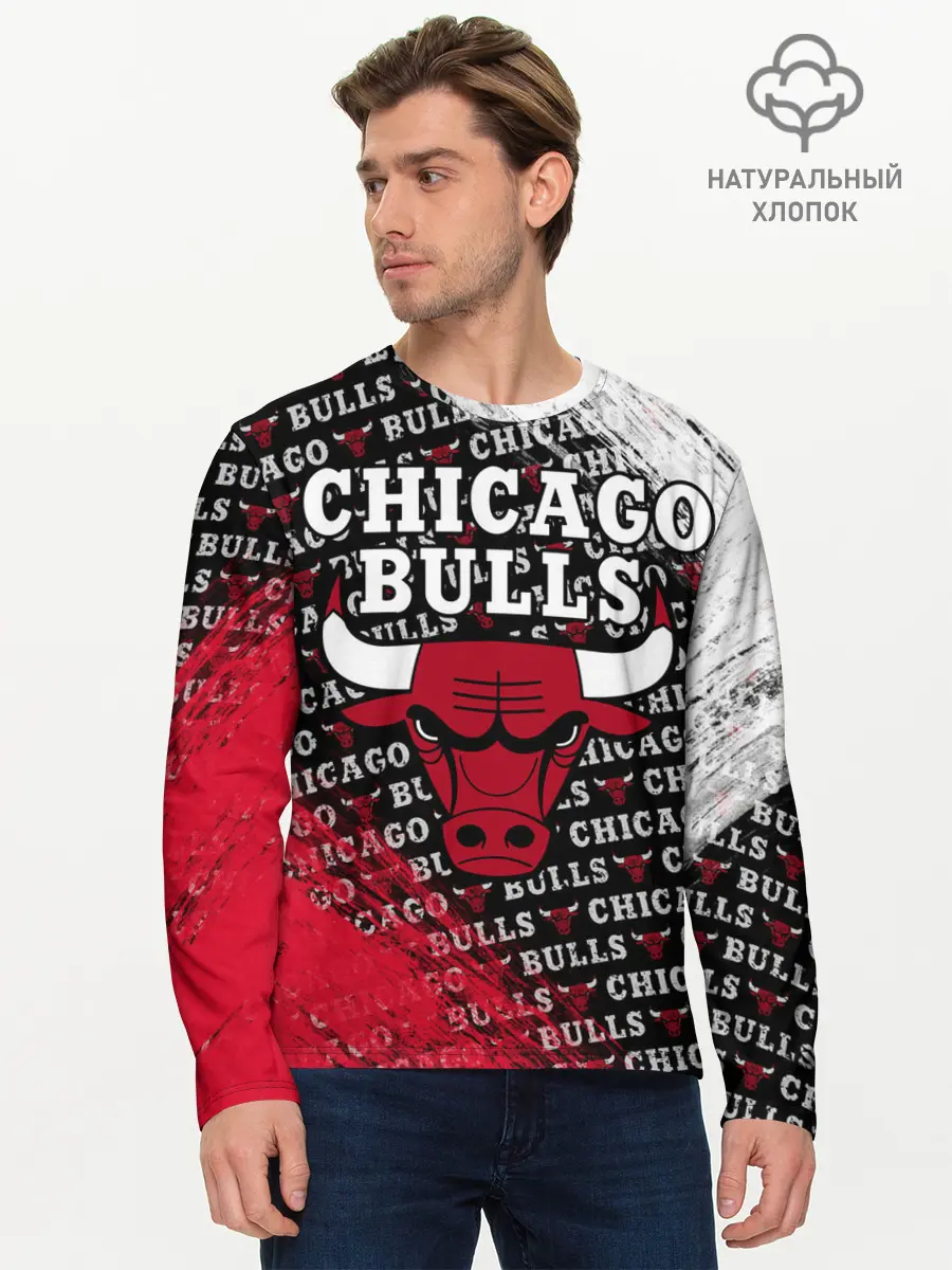 Мужской лонгслив базовый / CHICAGO BULLS [6] (P007_P004ooo2941877, P004ooo2941877)