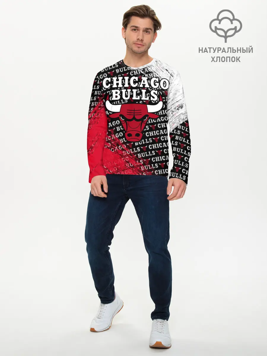 Мужской лонгслив базовый / CHICAGO BULLS [6] (P007_P004ooo2941877, P004ooo2941877)