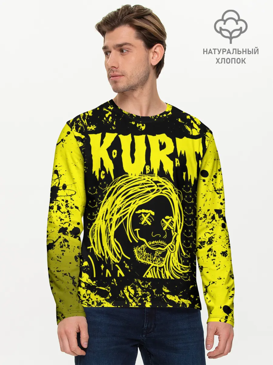 Мужской лонгслив базовый / Nirvana 9 (P007_P004ooo2942427, P004ooo2942427)