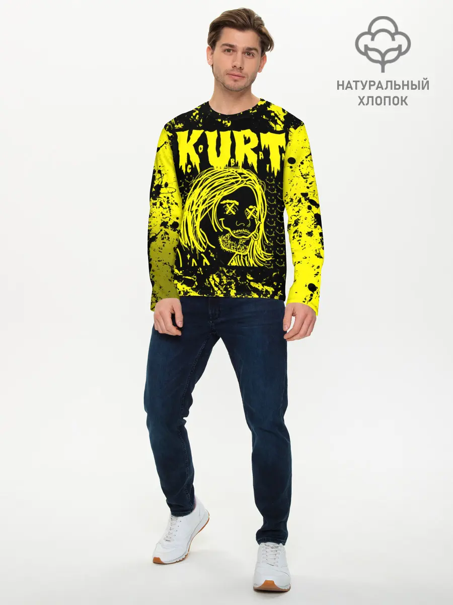 Мужской лонгслив базовый / Nirvana 9 (P007_P004ooo2942427, P004ooo2942427)