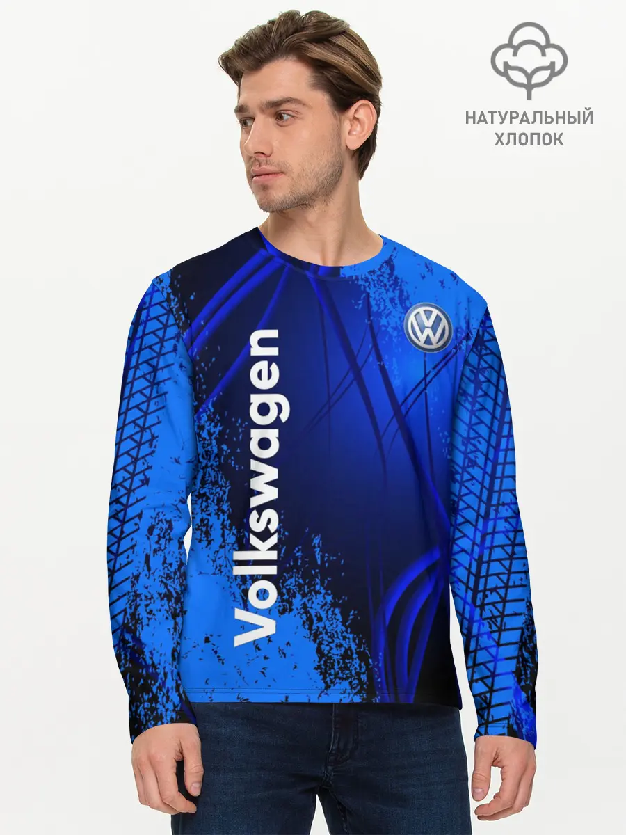Мужской лонгслив базовый / Volkswagen (P007_P004ooo2942443, P004ooo2942443)