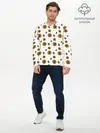 Мужской лонгслив базовый / Узор и биткоина | Pattern (P007_P004ooo2944715, P004ooo2944715)
