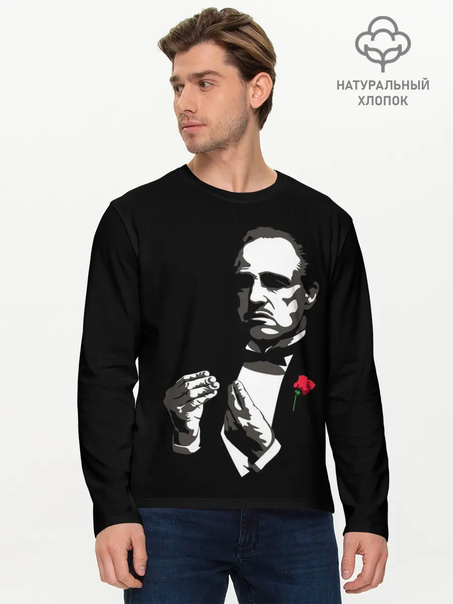 Мужской лонгслив базовый / Крёстный Отец | The Godfather (P007_P004ooo2945715, P004ooo2945715)