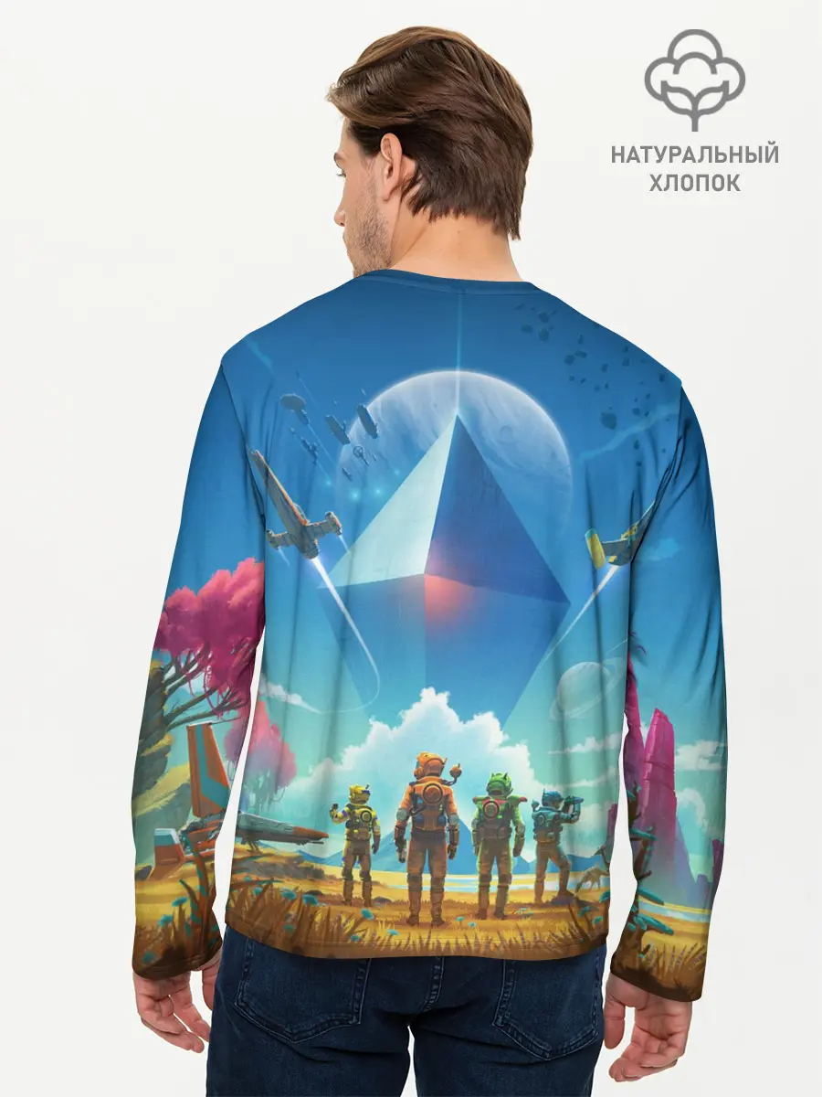 Мужской лонгслив базовый / NMS: Начало (P007_P004ooo2947027, P004ooo2947027)