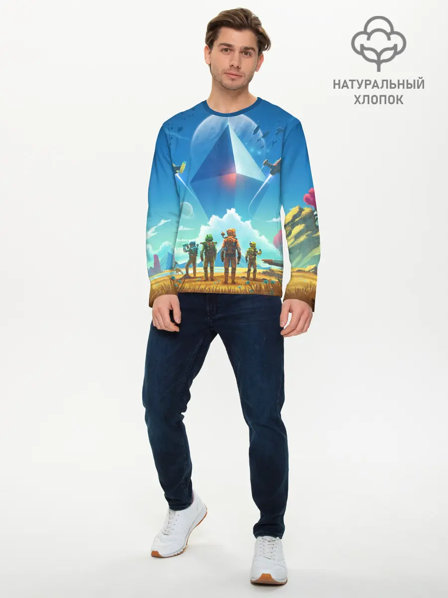 Мужской лонгслив базовый / NMS: Начало (P007_P004ooo2947027, P004ooo2947027)