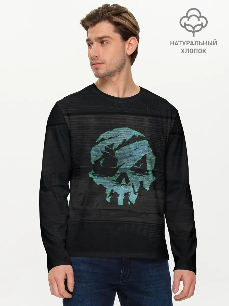 Мужской лонгслив базовый / Skull of pirate (P007_P004ooo2948831, P004ooo2948831)