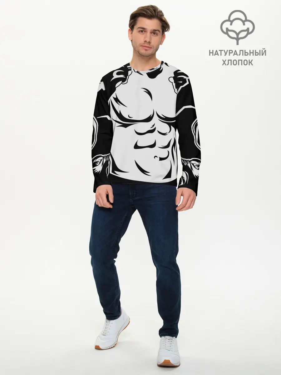 Мужской лонгслив базовый / Хабиб Нурмагомедов (P007_P004ooo2948525, P004ooo2948525)