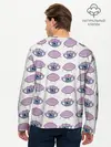 Мужской лонгслив базовый / Глаза фиолетовые (P007_P004ooo2949497, P004ooo2949497)