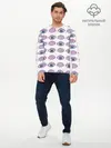 Мужской лонгслив базовый / Глаза фиолетовые (P007_P004ooo2949497, P004ooo2949497)