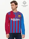 Мужской лонгслив базовый / Форма Барселоны 2021/2022 (P007_P004ooo2950497, P004ooo2950497)