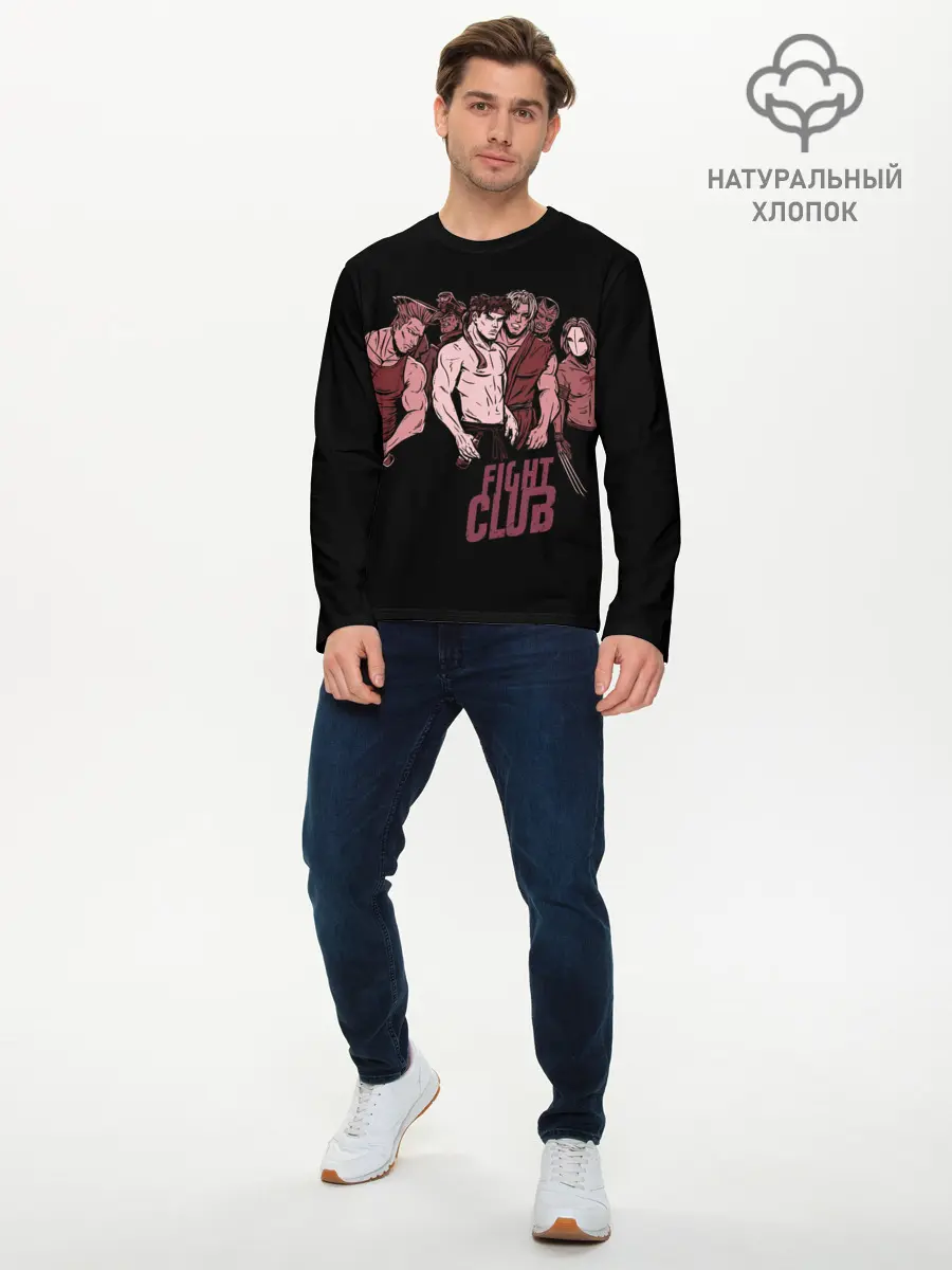 Мужской лонгслив базовый / Fight Club x Street Fighter (P007_P004ooo2950071, P004ooo2950071)